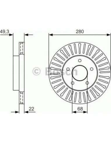 Disco de freno Bosch 0986479U72