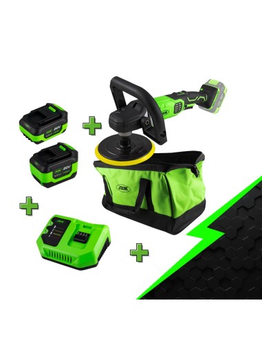 PROMO ELÉCTRICA CON PULIDORA 60009 + BATERÍA 4.0AH + BATERÍA 6.0AH + CARGADOR 20V + MOCHILA