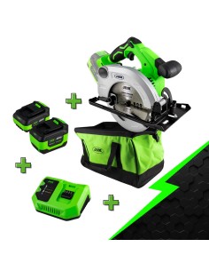 PROMO ELÉCTRICA CON SIERRA CIRCULAR 60007 + BATERÍA 4.0AH + BATERÍA 6.0AH + CARGADOR 20V + MOCHILA