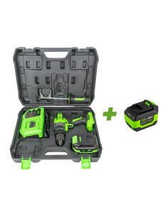 60047C TALADRO PERCUTOR 2 VELOCIDADES A BATERÍA CON MALETIN + 60015 BATERÍA LI-ION 6.0AH