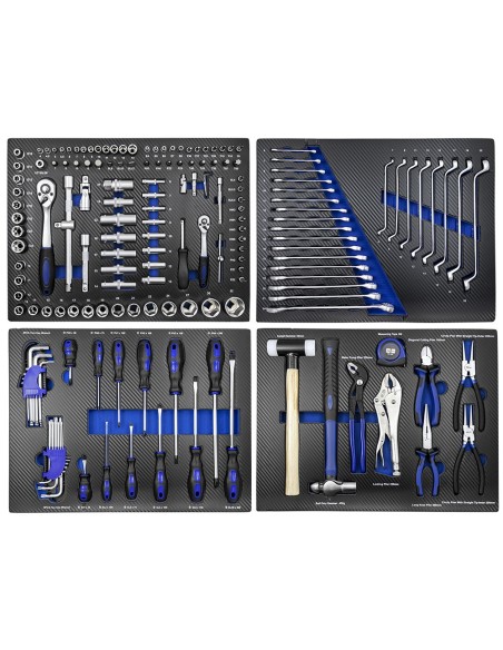 SET DE 4 MODULOS EVA CARBONO PARA CARRO DE HERRAMIENTAS - AZUL