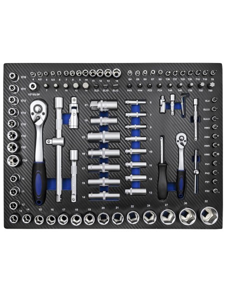 SET DE 4 MODULOS EVA CARBONO PARA CARRO DE HERRAMIENTAS - AZUL