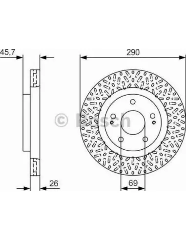 Disco de freno Bosch 0986479U80