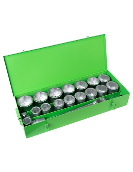 ESTUCHE METÁLICO DE 21 VASOS HEXAGONALES DE 1" CINCADO
