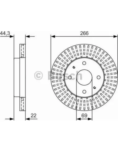 Disco de freno Bosch 0986479U86