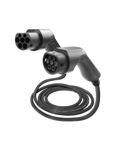 CABLE DE CARGA PARA COCHE ELÉCTRICO, 22KW, 32 A, TIPO 2 A TIPO 2 (TRIFÁSICO)