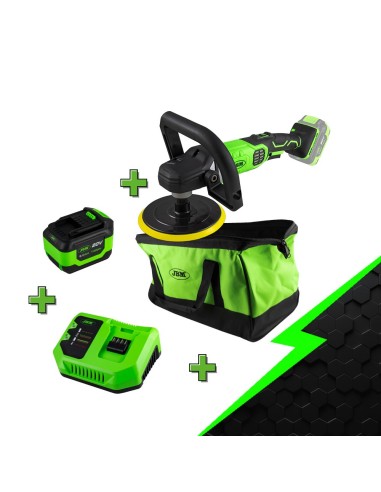 PROMO ELÉCTRICA CON PULIDORA 60009 + BATERÍA 6.0AH + CARGADOR 20V + MOCHILA