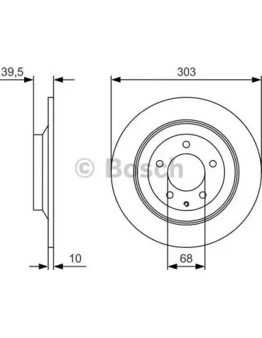 Disco de freno Bosch 0986479V04