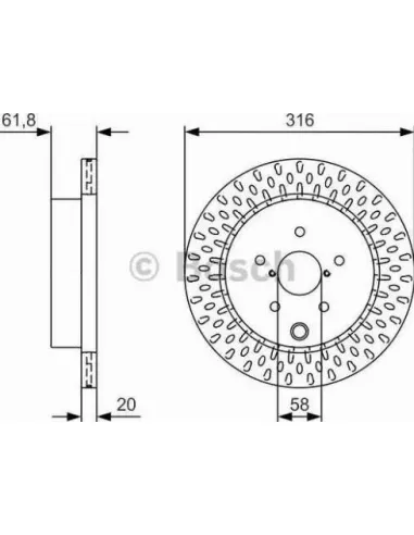 Disco de freno Bosch 0986479V05