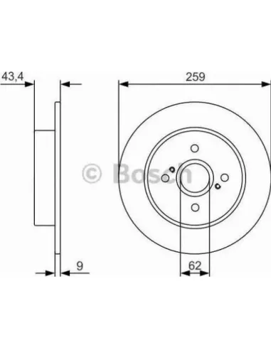 Disco de freno Bosch 0986479V07