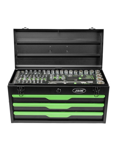 CAJA METÁLICA DE 143 PIEZAS DE HERRAMIENTAS CINCADO