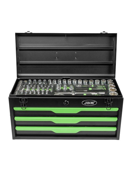 CAJA METÁLICA DE 143 PIEZAS DE HERRAMIENTAS CINCADO