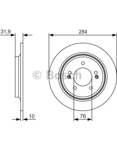 Disco de freno Bosch 0986479V09