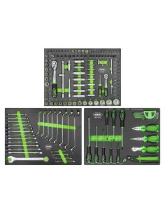 SET DE 3 MÓDULOS EVA CARBONO PARA CARRO DE HERRAMIENTAS