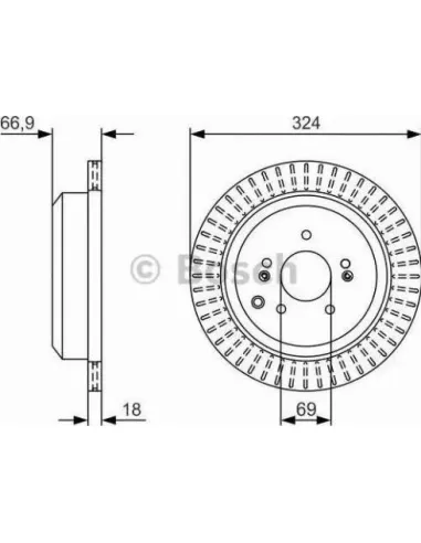 Disco de freno Bosch 0986479V10