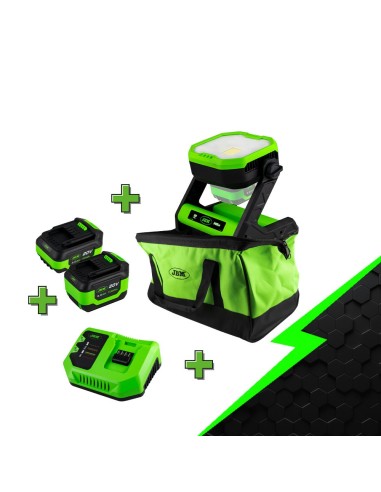 PROMO ELÉCTRICA CON FARO 60004 + BATERÍA 4.0AH + BATERÍA 6.0AH + CARGADOR 20V + MOCHILA