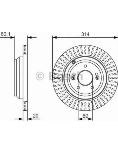 Disco de freno Bosch 0986479V11