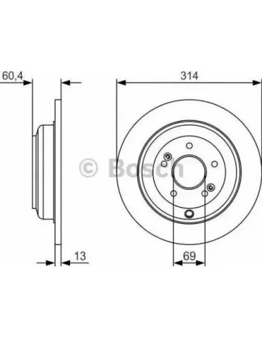 Disco de freno Bosch 0986479V15