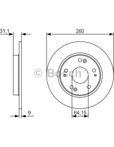 Disco de freno Bosch 0986479V21