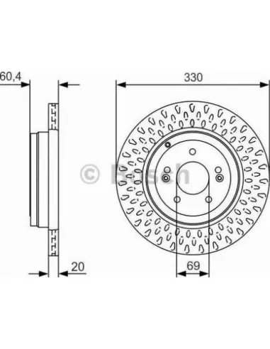 Disco de freno Bosch 0986479V23