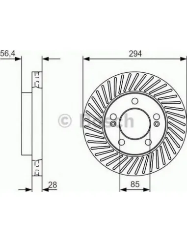 Disco de freno Bosch 0986479V28