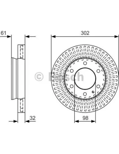 Disco de freno Bosch 0986479V32