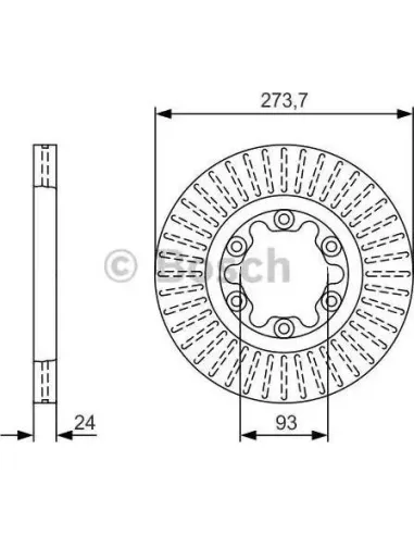 Disco de freno Bosch 0986479V36