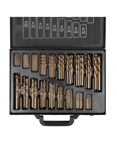 ESTUCHE DE BROCAS HELICOIDALES 1-10MM COBALTO
