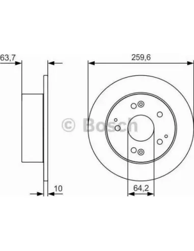 Disco de freno Bosch 0986479V39