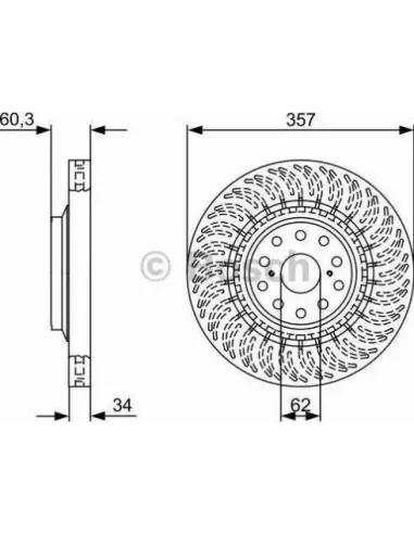 Disco de freno Bosch 0986479V64