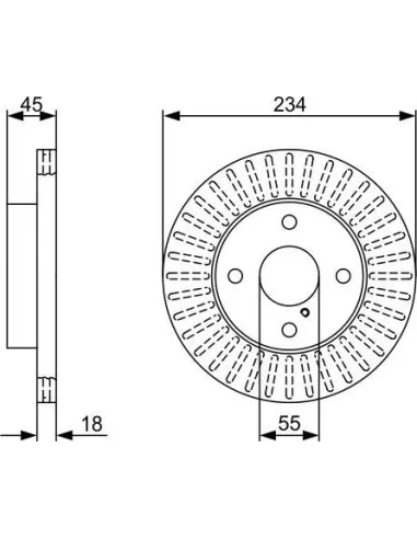 Disco de freno Bosch 0986479V65