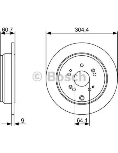 Disco de freno Bosch 0986479V84