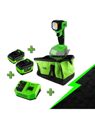 PROMO ELÉCTRICA CON PORTÁTIL 60035 + BATERÍA 4.0AH + BATERÍA 6.0AH + CARGADOR 20V + MOCHILA
