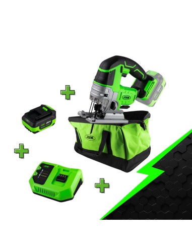 PROMO ELÉCTRICA CON SIERRA 60010 + BATERÍA 4.0AH + CARGADOR 20V + MOCHILA