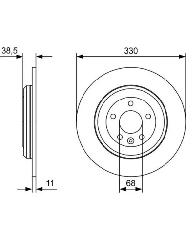 Disco de freno Bosch 0986479W01