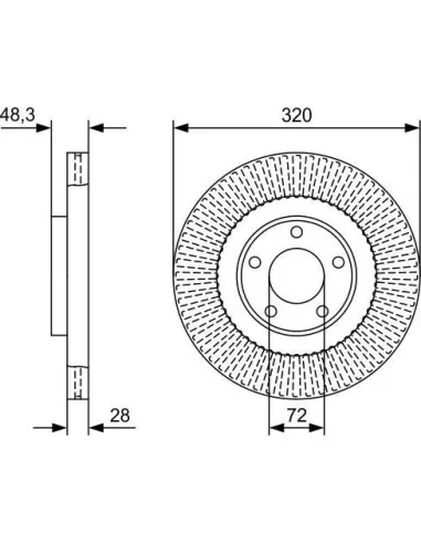 Disco de freno Bosch 0986479W04