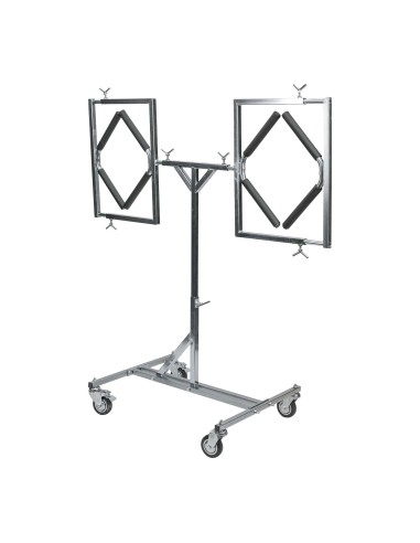 SOPORTE DOBLE AJUSTABLE PARA PINTAR LLANTAS