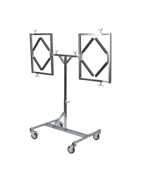 SOPORTE DOBLE AJUSTABLE PARA PINTAR LLANTAS