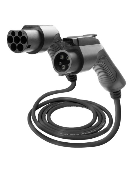 CABLE DE CARGA PARA COCHE ELÉCTRICO, 7.5KW, 32 A, TIPO 1 A TIPO 2 (MONOFÁSICO)