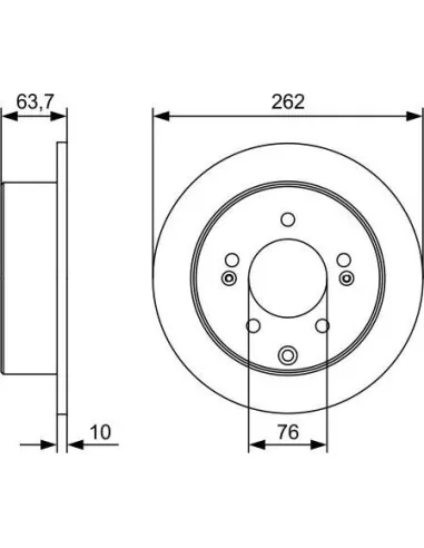 Disco de freno Bosch 0986479W12