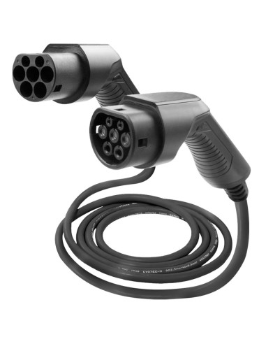 CABLE DE CARGA PARA COCHE ELÉCTRICO, 11KW, 16 A, TIPO 2 A TIPO 2 (TRIFÁSICO)