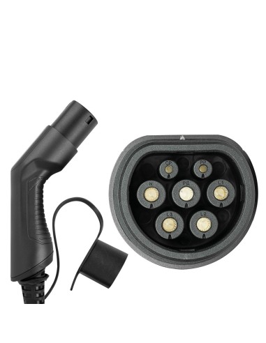 CABLE DE CARGA PARA COCHE ELÉCTRICO, 11KW, 16 A, TIPO 2 A TIPO 2 (TRIFÁSICO)