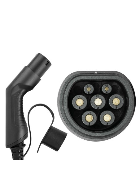 CABLE DE CARGA PARA COCHE ELÉCTRICO, 11KW, 16 A, TIPO 2 A TIPO 2 (TRIFÁSICO)