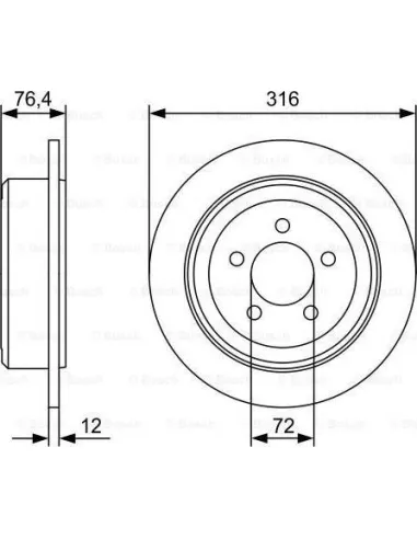 Disco de freno Bosch 0986479W22