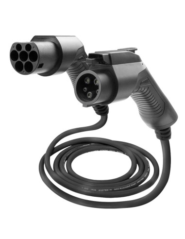CABLE DE CARGA PARA COCHE ELÉCTRICO, 3.6KW, 16 A, TIPO 1 A TIPO 2 (MONOFÁSICO)