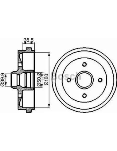 Tambor de freno Bosch 986477002