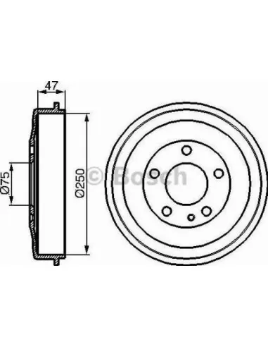 Tambor de freno Bosch 986477009