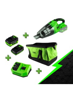 PROMO ELÉCTRICA CON ASPIRADOR + BATERÍA 2.0AH + BATERÍA 4.0AH + CARGADOR 20V + MOCHILA