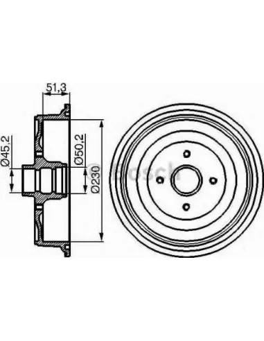 Tambor de freno Bosch 986477011