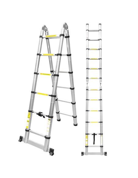 ESCALERA TELESCÓPICA EN V PLEGABLE
